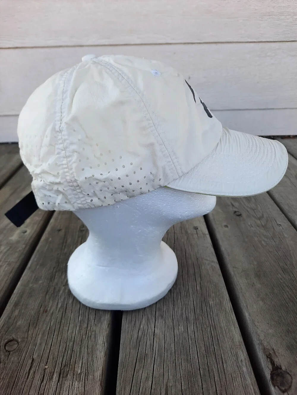 Peloton Exercise Off-White Vented Nylon Adjustable Hat Unisex OS *FLAWED*